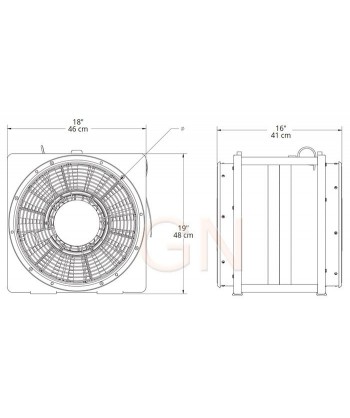 Ventilador/extractor Ramfan UB30 de 40 cm ø