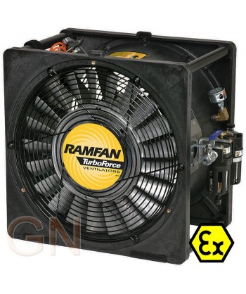 Ventilador-extractor de aire Ramfan neumático y certificado ATEX