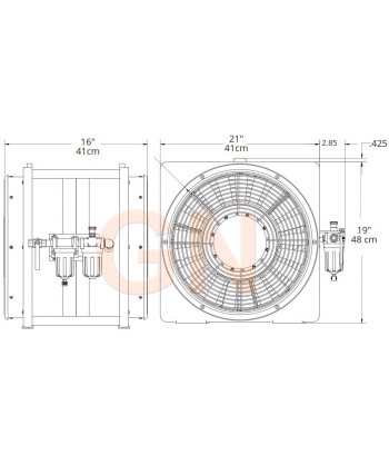 Ventilador-extractor de aire Ramfan neumático y certificado ATEX