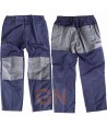 Pantalón multibolsillos combinado azul marino/gris