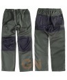 Pantalón multibolsillos combinado verde kaki/negro