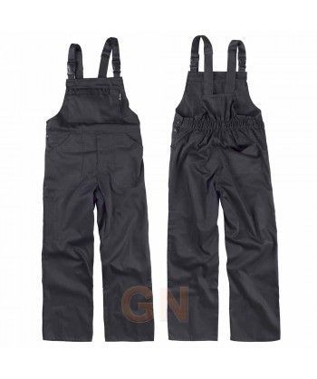 Peto multibolsillos de sarga de tergal negro