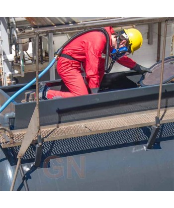 Respirador asistido de aire fresco para utilizarse en espacios confinados
