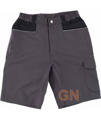 Pantalón bermuda con refuerzo en culera gris oscuro/negro