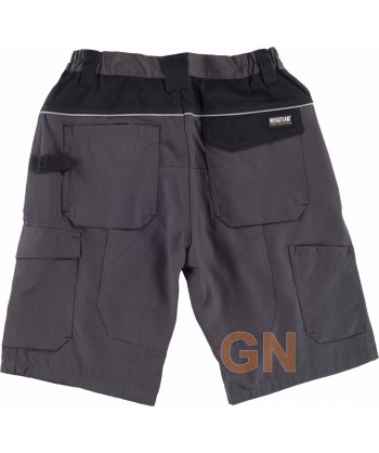Pantalón bermuda con refuerzo en culera gris oscuro/negro