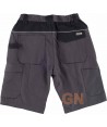 Pantalón bermuda con refuerzo en culera gris oscuro/negro