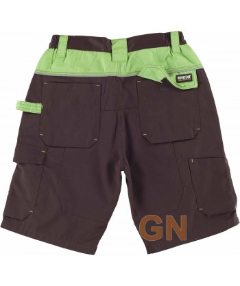 Pantalón bermuda con refuerzo en culera marrón/lima