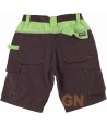 Pantalón bermuda con refuerzo en culera marrón/lima