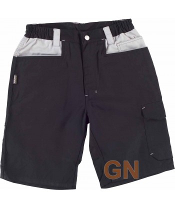 Pantalón bermuda con refuerzo en culera negro/gris claro