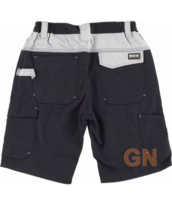 Pantalón bermuda con refuerzo en culera negro/gris claro