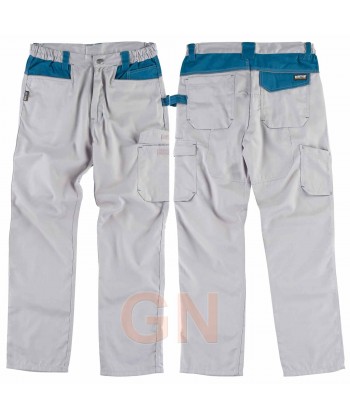 Pantalón con triples costuras y refuerzo en culera  gris/azafata