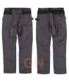 Pantalón con triples costuras y refuerzo en culera gris oscuro/negro