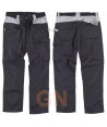 Pantalón con triples costuras y refuerzo en culera negro/gris