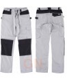 Pantalón multibolsillos con refuerzos en culera y rodillas muy fuerte gris claro/negro
