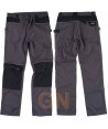Pantalón multibolsillos con refuerzos en culera y rodillas muy fuerte gris oscuro/negro