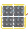 Alfombra ignífuga, modular de losetas antiestática para cargas pesadas para zonas secas