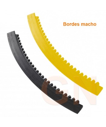 Borde macho de nitrilo para losetas curva interna  -Zonas secas-