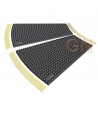 Alfombra modular curva exterior de losetas de nitrilo para cargas pesadas para zonas secas