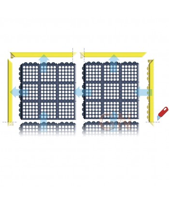 Alfombra modular para zonas húmedas y cargas pesadas