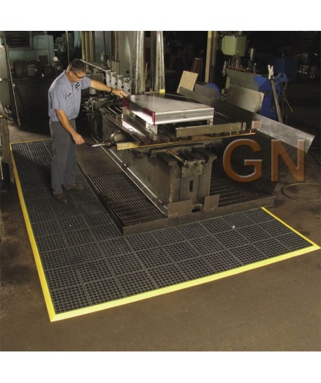Alfombra modular, antideslizante,ignífuga, de nitrilo para soldadura en zonas húmedas