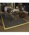 Alfombra modular, antideslizante,ignífuga, de nitrilo para soldadura en zonas húmedas