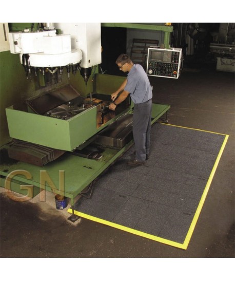 Alfombra modular, antideslizante,ignífuga, de nitrilo para soldadura en zonas secas