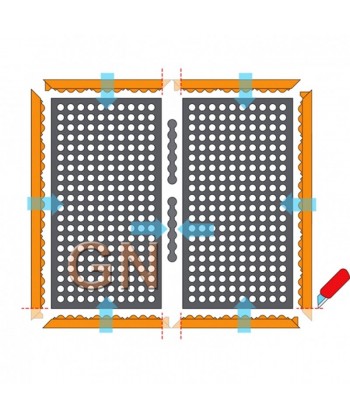 Alfombra modular de nitrilo para cargas pesadas -Zonas húmedas y grasientas-