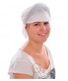 Gorro desechable con visera y recoge pelo color blanco