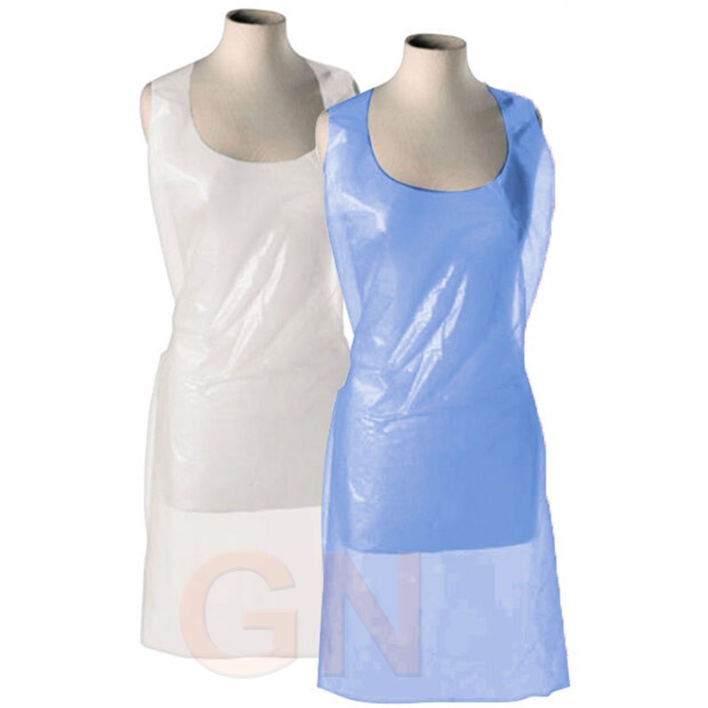 Delantal con peto desechable de polietileno 100 gr/m² (1000 Unid.)