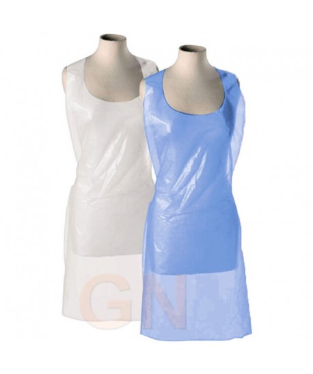 Delantal con peto desechable de polietileno 100 gr/m² (1000 Unid.)