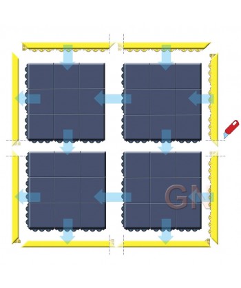 Alfombra modular para cargas muy pesadas y zonas secas
