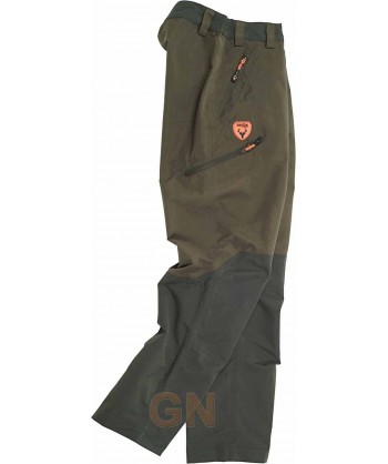 Pantalón sport impermeable y combinado verde bosque/verde oliva