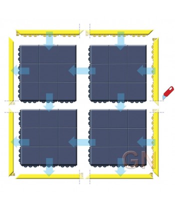 Alfombra antiestática, modular para zonas secas y cargas pesadas