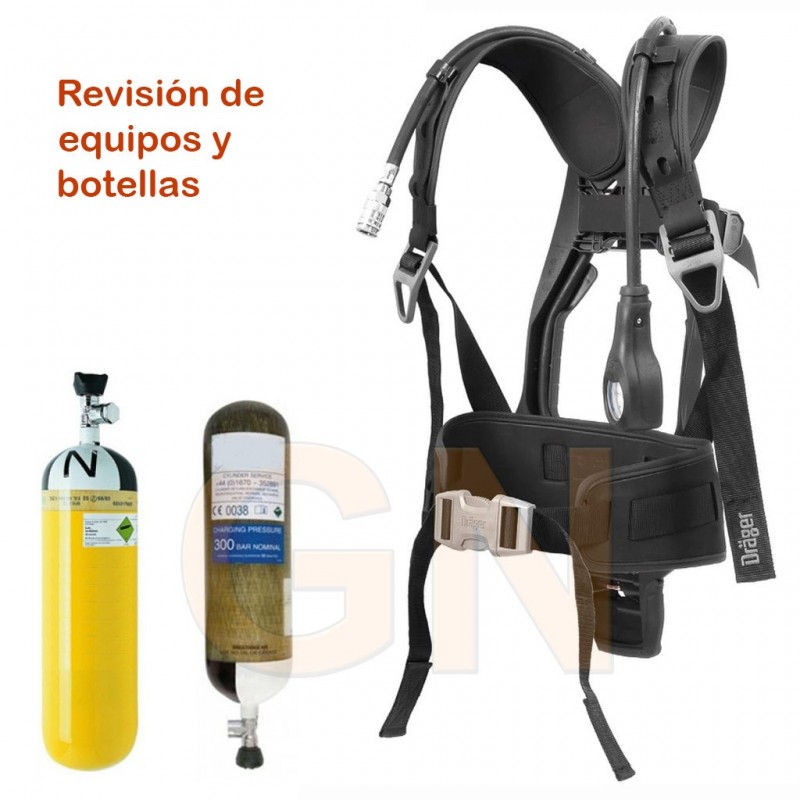 Revisiones de equipos autónomos y de escape y retimbrado y carga de botellas
