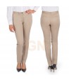 Pantalón chino elástico para mujer de algodón. Con chaqueta a juego