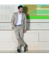 Americana Slim Fit de algodón elástico para traje de hombre