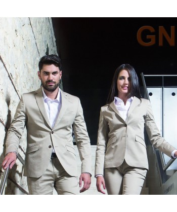 Americana ajustada de algodón elástico para traje de mujer