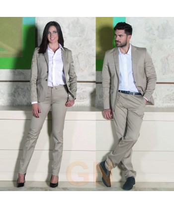Americana ajustada de algodón elástico para traje de mujer