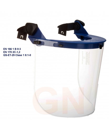 Pantalla facial dieléctrica clase 1 para soporte a casco