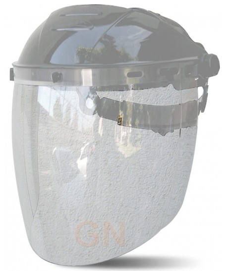 Visor o pantalla facial translucido