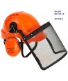 Kit forestal de pantalla facial + casco + orejeras