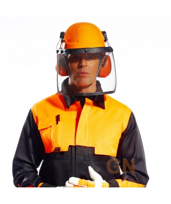 Kit forestal de pantalla facial + casco + orejeras