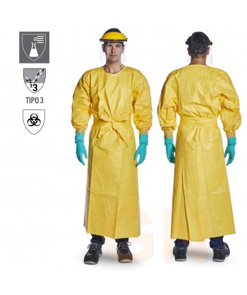 Bata DuPont™ Tychem® C. Bata tipo 3B