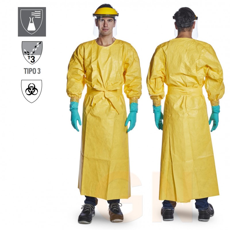 Bata DuPont™ Tychem® C. Bata tipo 3B