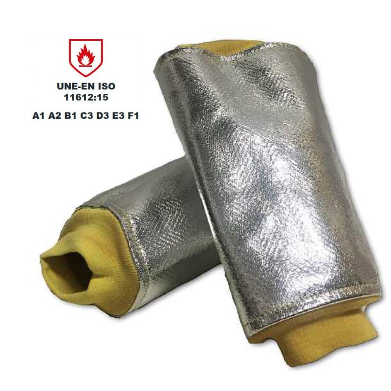 Manguitos al codo aluminizados y kevlar de una capa 250ºC
