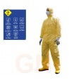 Buzo bacteriológico y protección química. Tipos 3B, 4B, 5, 6   (1 und)