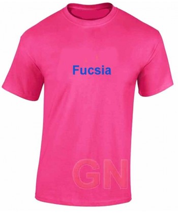 Camiseta técnica unisex de manga corta color fucsia