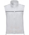 Chaleco de running con cinta reflectante color blanco