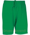 Bermuda o short sin bolsillos de secado rápido para deporte para niño color verde