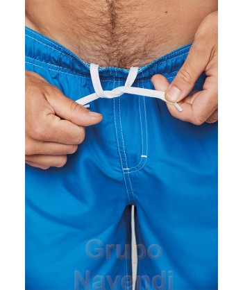 Bañador de micro fibra y secado rápido con bolsillos para caballero color azul